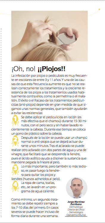 La revista "Ser padres" consulta con el Dr. Martínez Escribano cómo acabar con los piojos. 5 Captura de pantalla 2018 09 07 a las 19.38.32